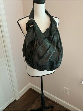 Kooba Black Slouchy Leather Hobo Bag